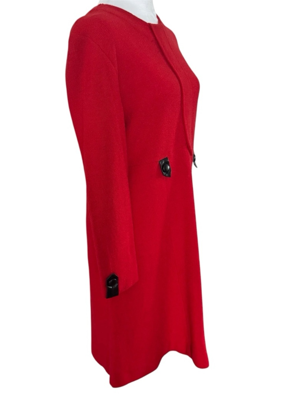Vintage Steve Fabrikant Santana Knit Red Dress Quiet Luxury Neiman Marcus - Picture 8 of 10